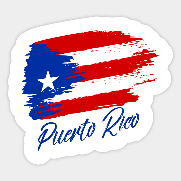 Puerto Rico - grunge flag - blue design Sticker by verde